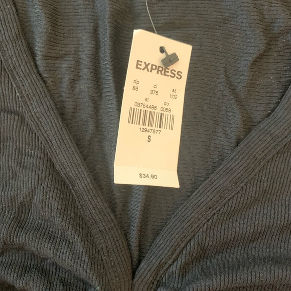 Ruched black tank. Size small. NWTs. - Picture 4 of 7